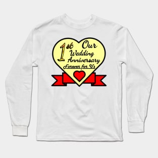 1st wedding anniversary Long Sleeve T-Shirt